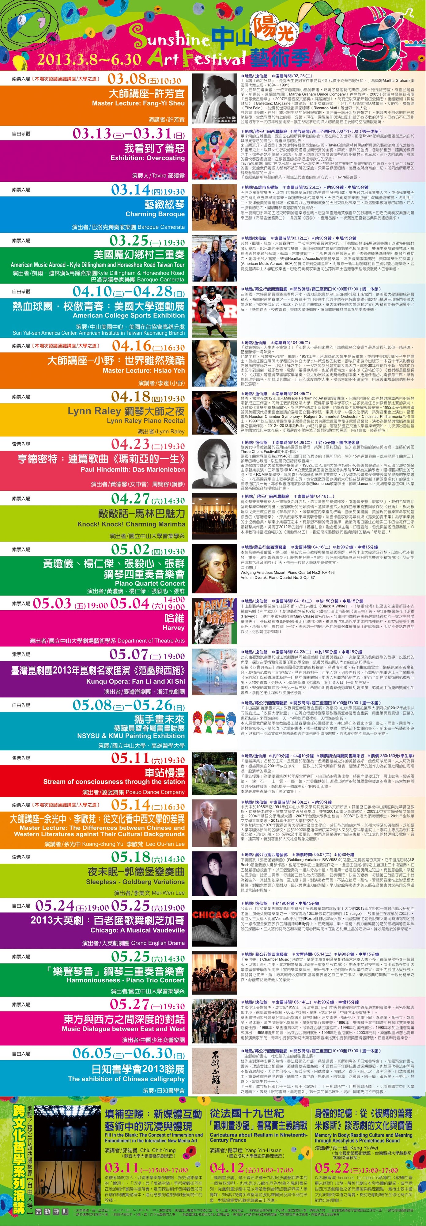 藝術季各場次詳細資訊圖片